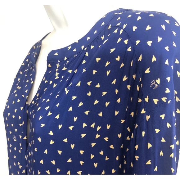 Women’s Juicy Couture Blue Printed Blouse Size XS - Picture 7 of 8